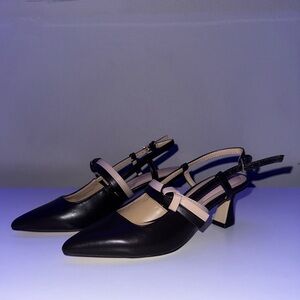 Black Slingback Pumps
